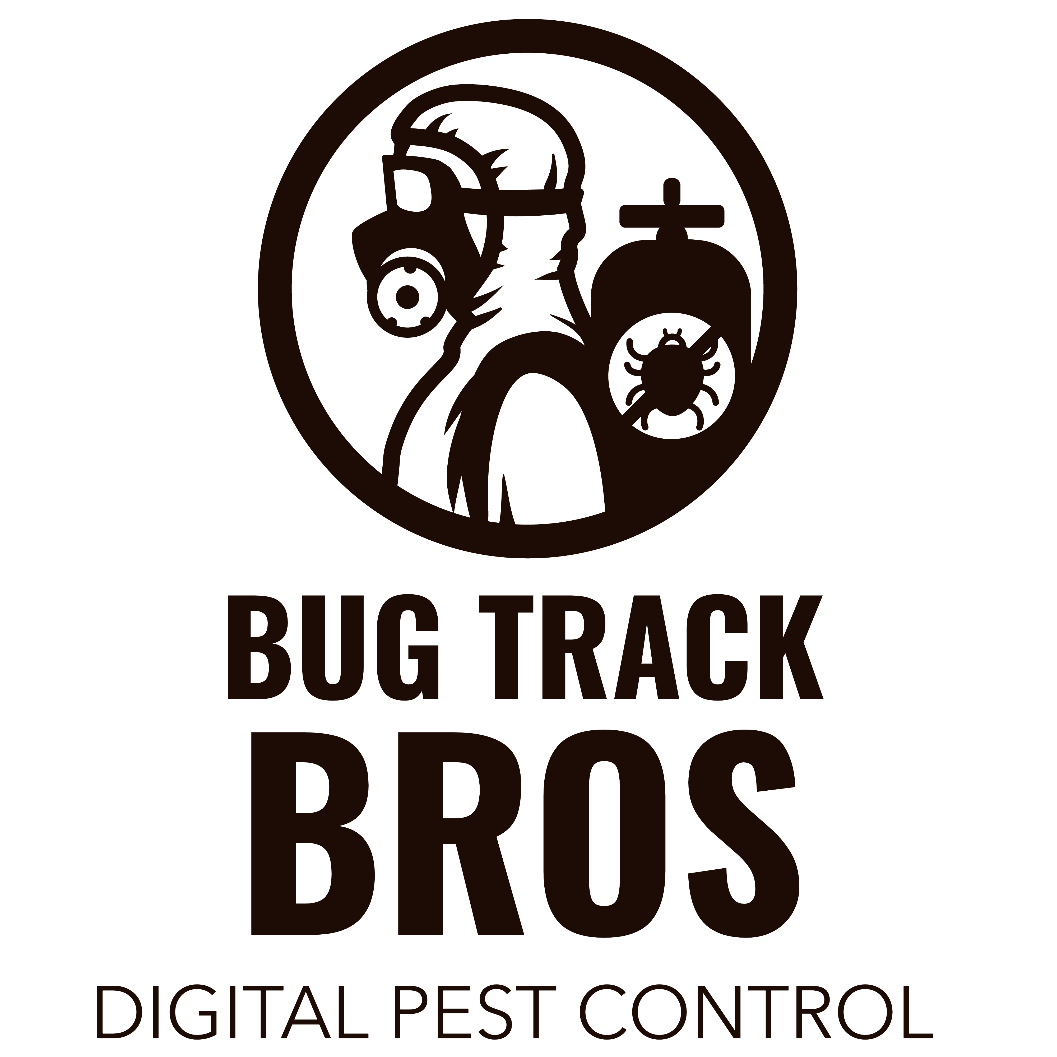 Bug Track Bros Exterminator Logo